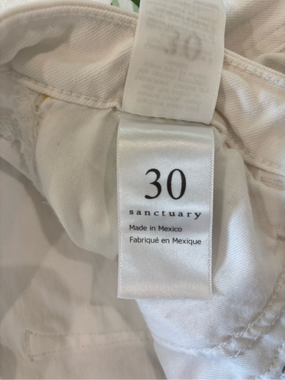 SANCTUARY Sz 30 Modern Straight Crop White Denim Jeans Frayed Ankle - Picture 9 of 10